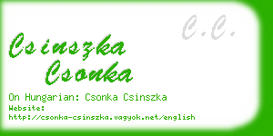 csinszka csonka business card